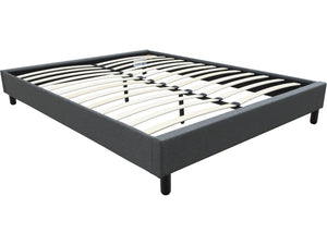 Base letto in tessuto "Andy" - 140 x 190 cm - Grigio antracite