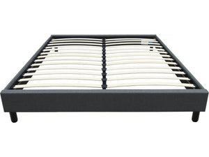 Base letto in tessuto "Andy" - 140 x 190 cm - Grigio antracite