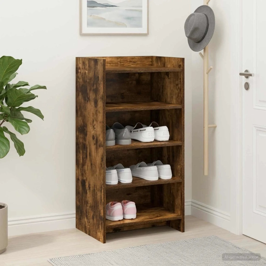 Mobile per scarpe con archiviazione Rovere Fumo 48 x 36 x 92 cm 8011343