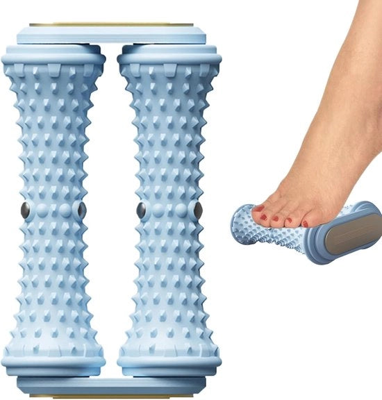Apparecchio per massaggi ai piedi - Rotolatore per massaggi ai piedi - Rotolatore per piedi - Massaggio ai piedi per migliorare la circolazione sanguigna - Adatto per fitness, rilassamento e recupero post-allenamento - Blu