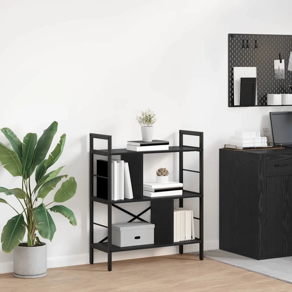 Libreria Rovere Nero 75 x 30 x 91 cm Legno multistrato