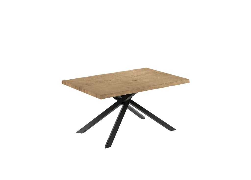 Spike - Tavolo fisso (160 x 76 H cm) in impiallacciato rovere nero
