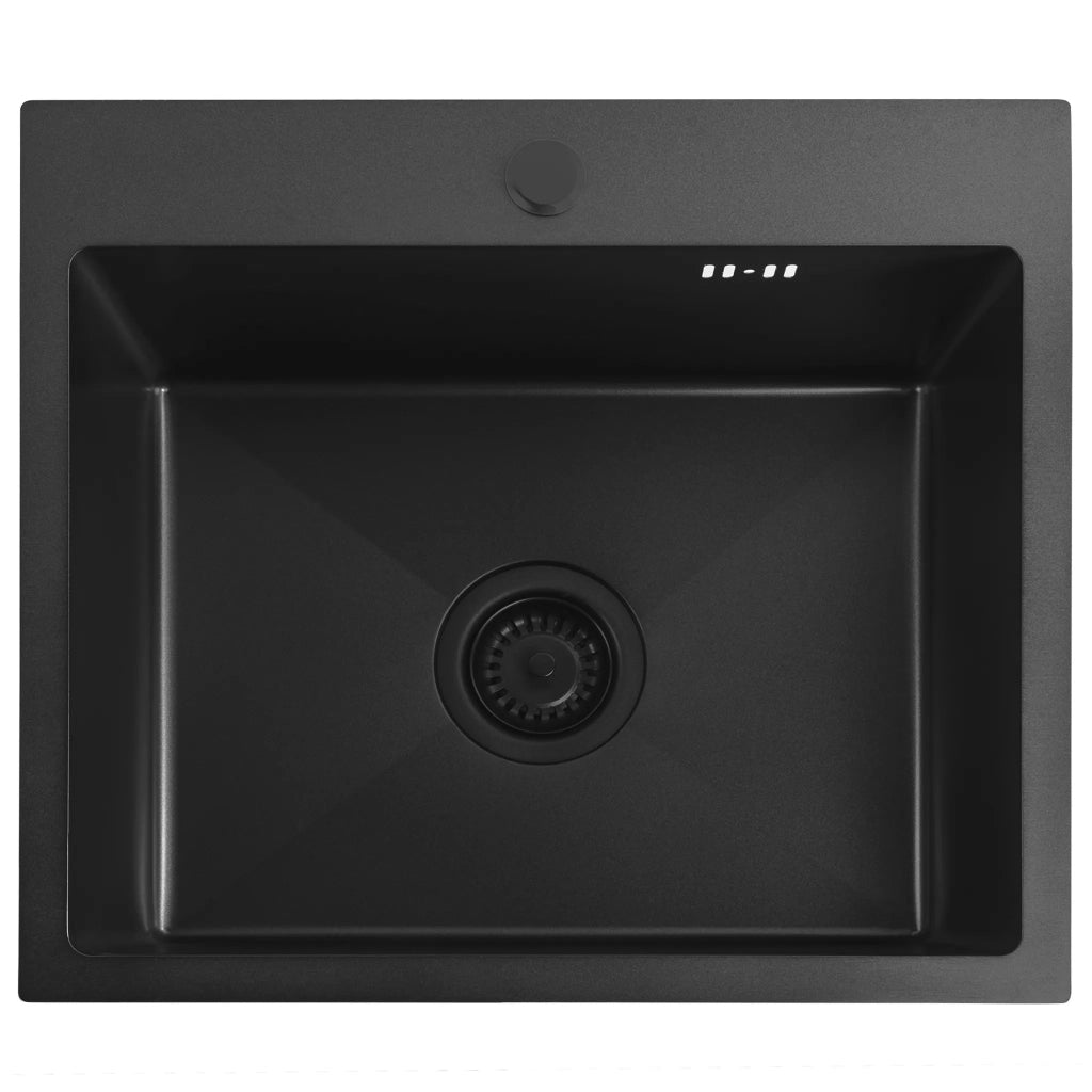 Lavello In Acciaio Con Set Di Accessori 3 Pz. Rea Leo 50 Black