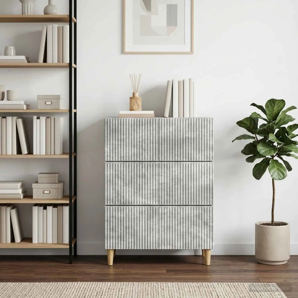 Mobile con Cassetti Grigio Cemento 66 x 34,5 x 90 cm 894608