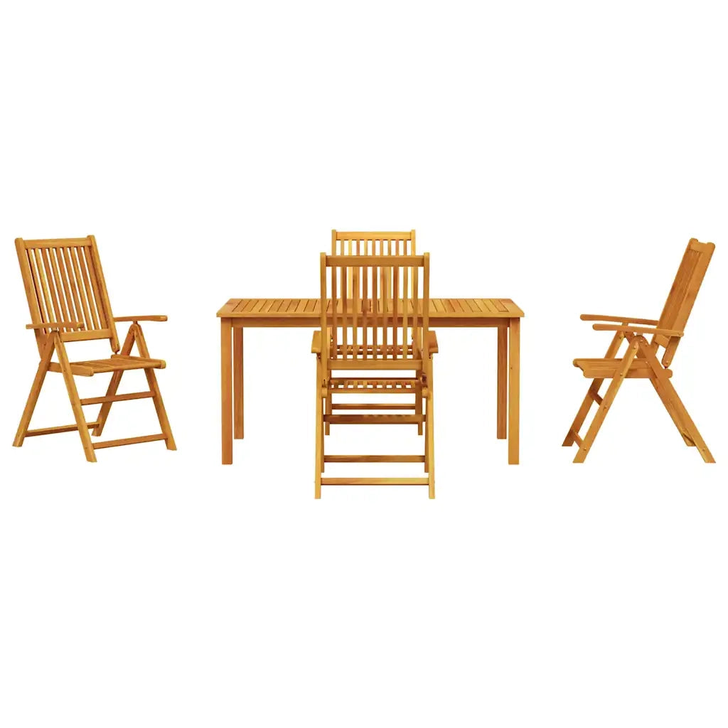 Set da Pranzo per Giardino 5 pcs Marrone
