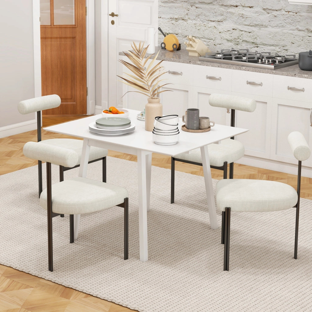Tavolo da pranzo pieghevole allungabile ¨C zephmum ¨C bianco 110x86x75 cm