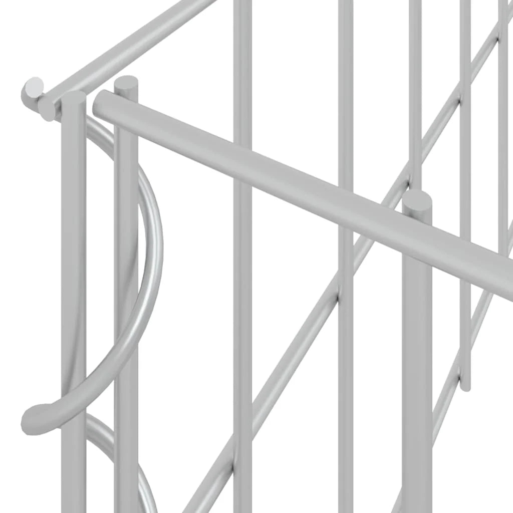 Aiuola rialzata in gabbione di acciaio zincato 300 x 100 x 20 cm Argento 02_0039894