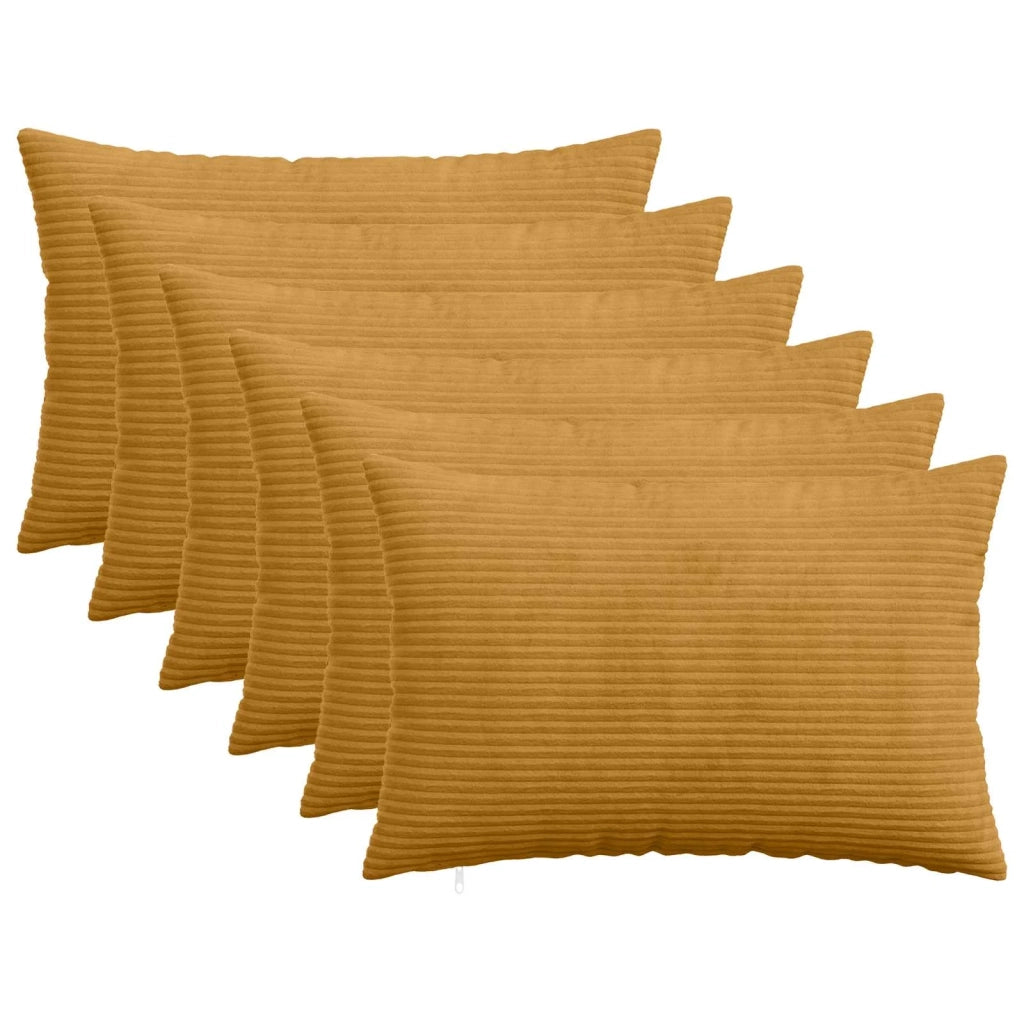 Federa 6 pcs HEERLEN Giallo 30 x 50 cm corduroy 907764