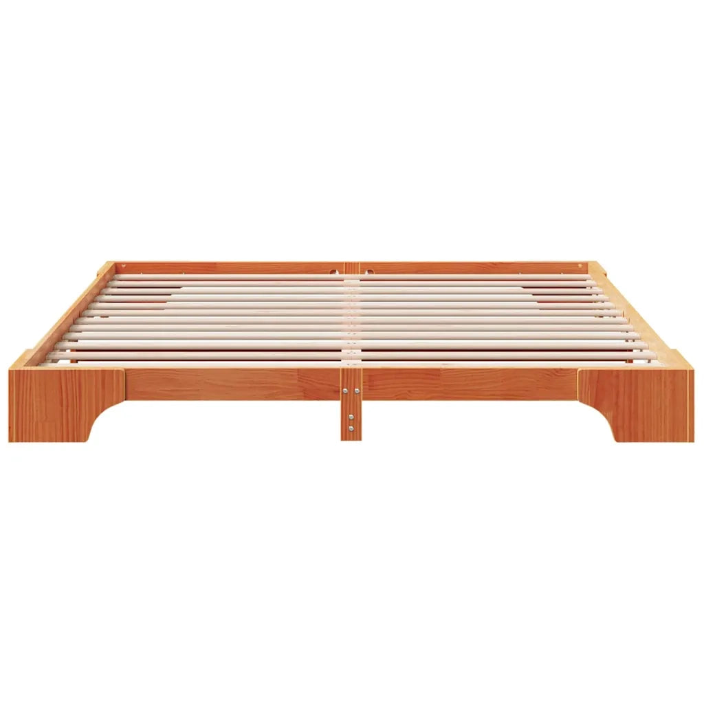 Struttura del letto Marrone cerato 200 x 200 cm Pino massello 872850