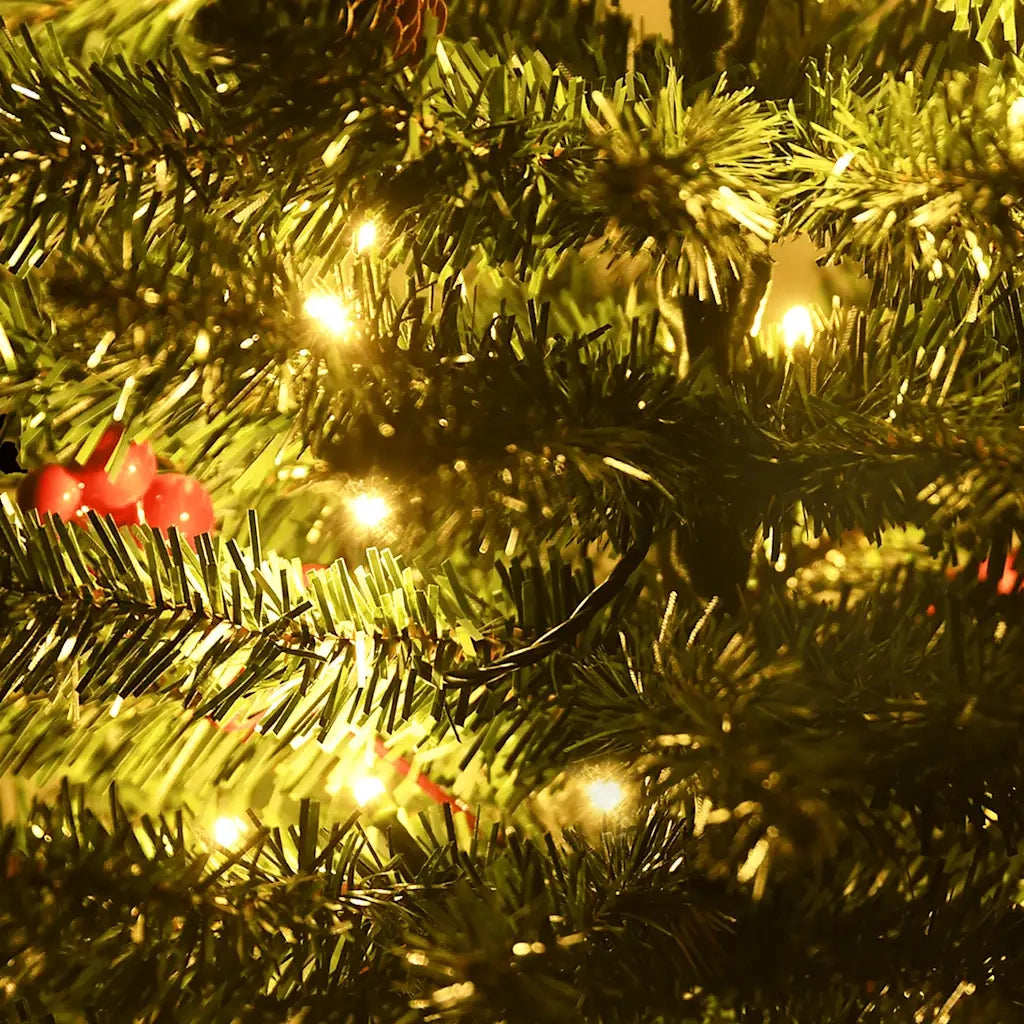 Alberi di Natale Artificiali 2 pz con Corona, Ghirlanda e LED cod mxl 21027