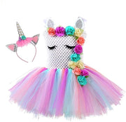 Costume per Bambina con Disegno Elegantemente Realizzato - Incluso Cappello con Fiori