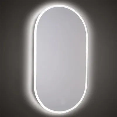 Specchio ovale reversibile 63x110 sabbiatura LED perimetrale retroilluminata