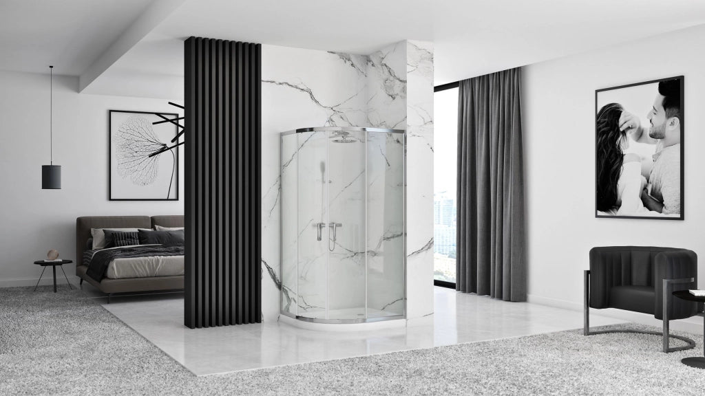Cabina Doccia Rea Look Chrome 80x80 Senza piatto doccia
