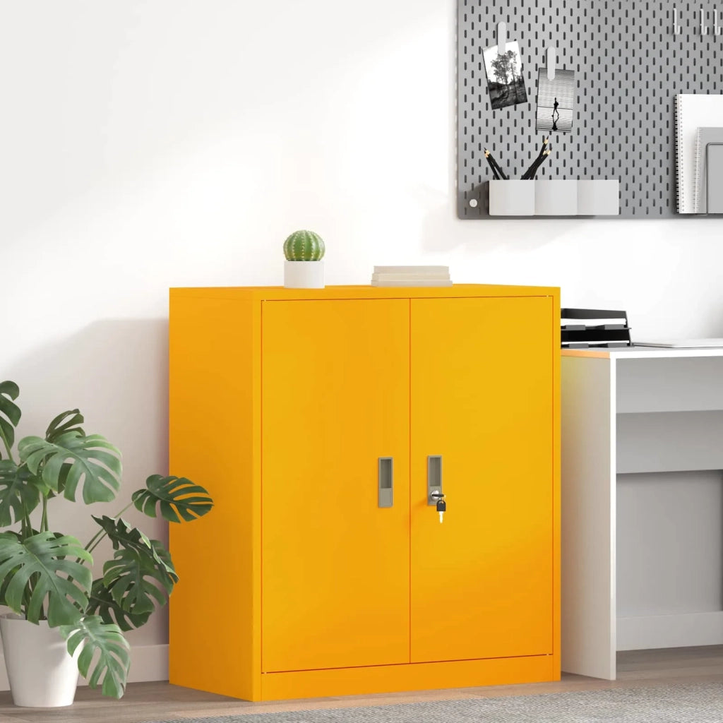 Armadio Giallo senape 80 x 40 x 90 cm Acciaio 891685