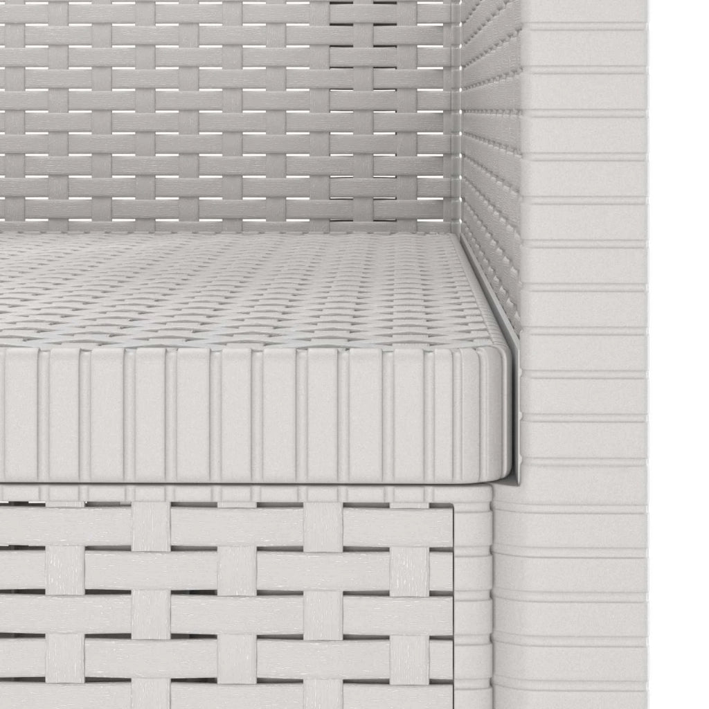 Sedia da giardino-Poltrona a 1 Posto Aspetto Rattan PP Bianco