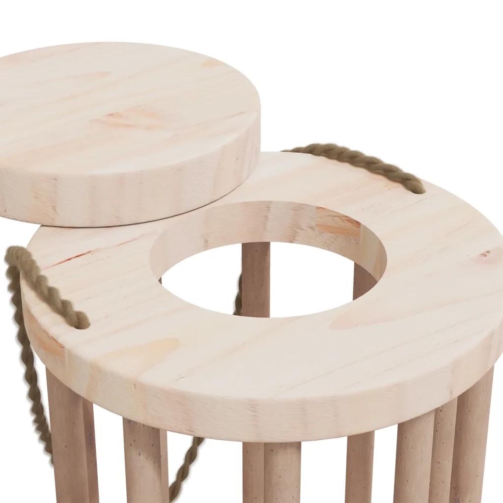 Mangiatoia per Conigli ?15x25,5 cm in Legno Massello di Abete CFW6479135