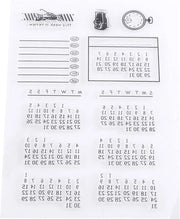 Calendario di timbri - Timbro mensile per scrapbooking e album di foto