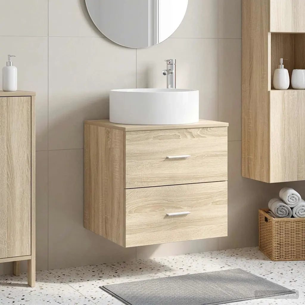 Mobile Lavabo da Parete Rovere Sonoma 49,5 x 44,5 x 65,5 cm 890320
