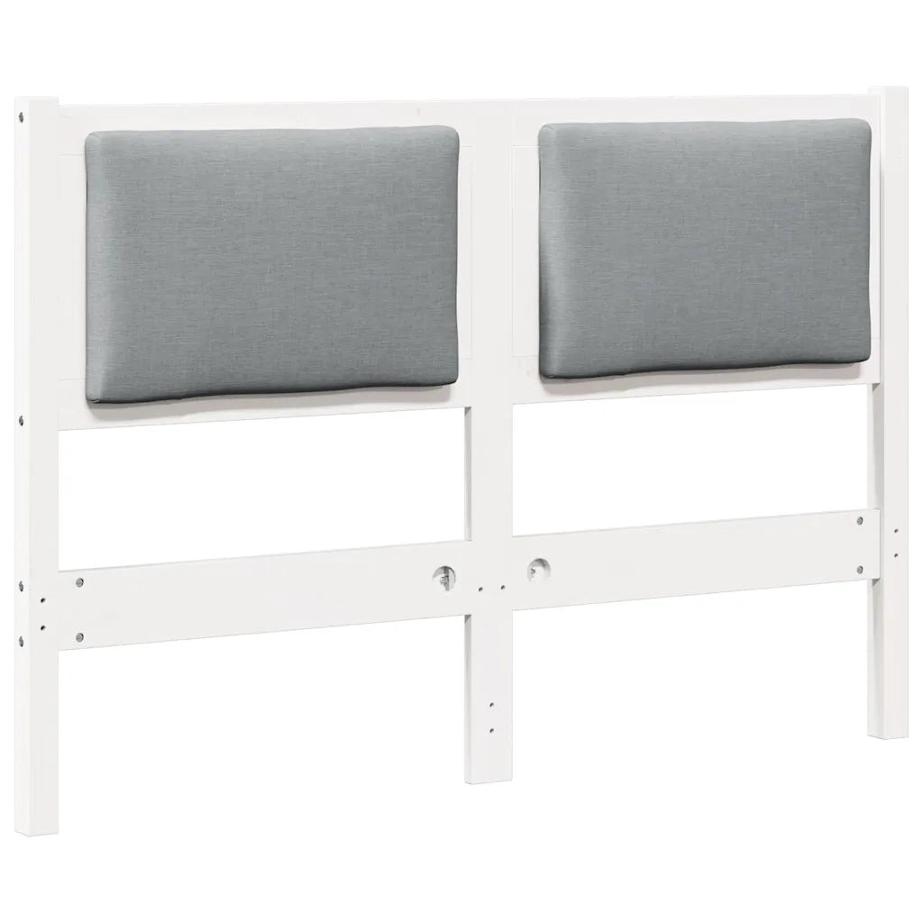 Testiera Altro Bianco 135 cm Legno di pino massello 878963