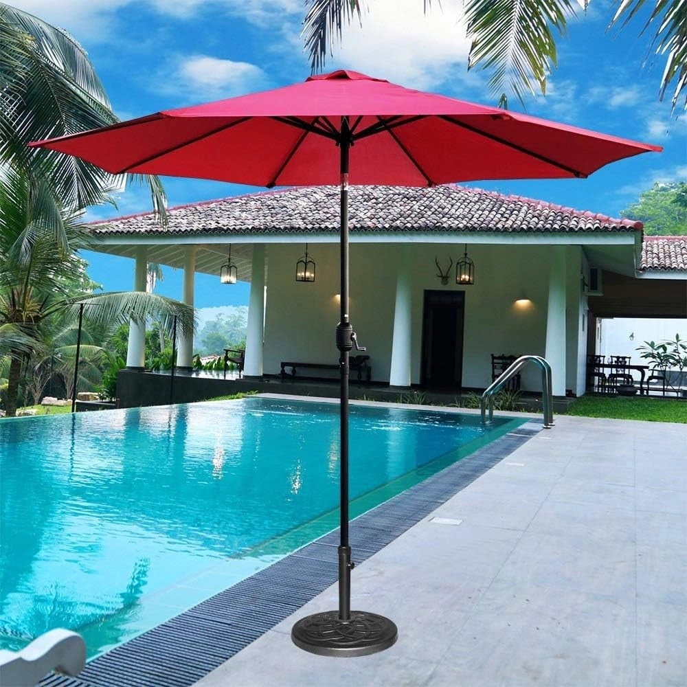 Trade Shop - Base Per Ombrellone Supporto Rotondo Per Patio Esterno Resistente ø46xh33cm Nero 016595 -