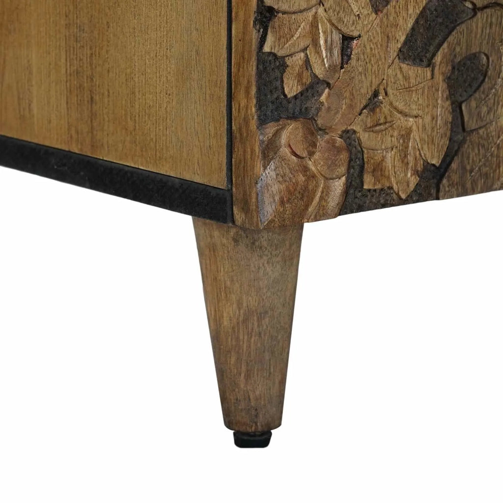 Mobile TV Marrone 105 x 33,5 x 46 cm Legno di mango massello 4018332