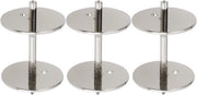 Fili Spinelli di Riserva - Materiale Pesante - Fili da Pelle - Aghi a Doppia Punta - Adatto per - 3 Pezzi - Argento - 22x22mm - Compatibile con.