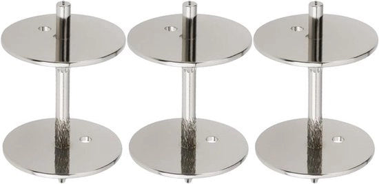 Fili Spinelli di Riserva - Materiale Pesante - Fili da Pelle - Aghi a Doppia Punta - Adatto per - 3 Pezzi - Argento - 22x22mm - Compatibile con.