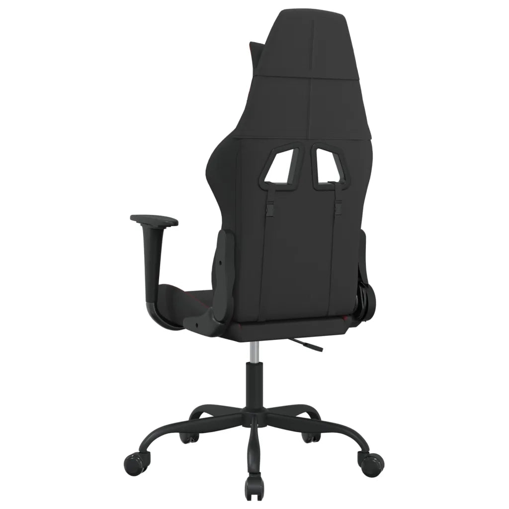 vidaXL Sedia da Gaming Rosso e Nero in Tessuto