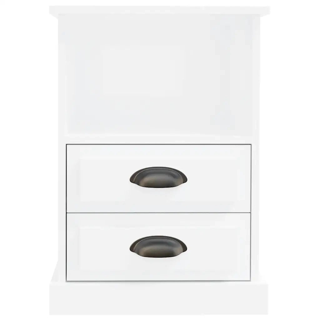 Comodini 2 pz Bianco Lucido 43x36x60 cm