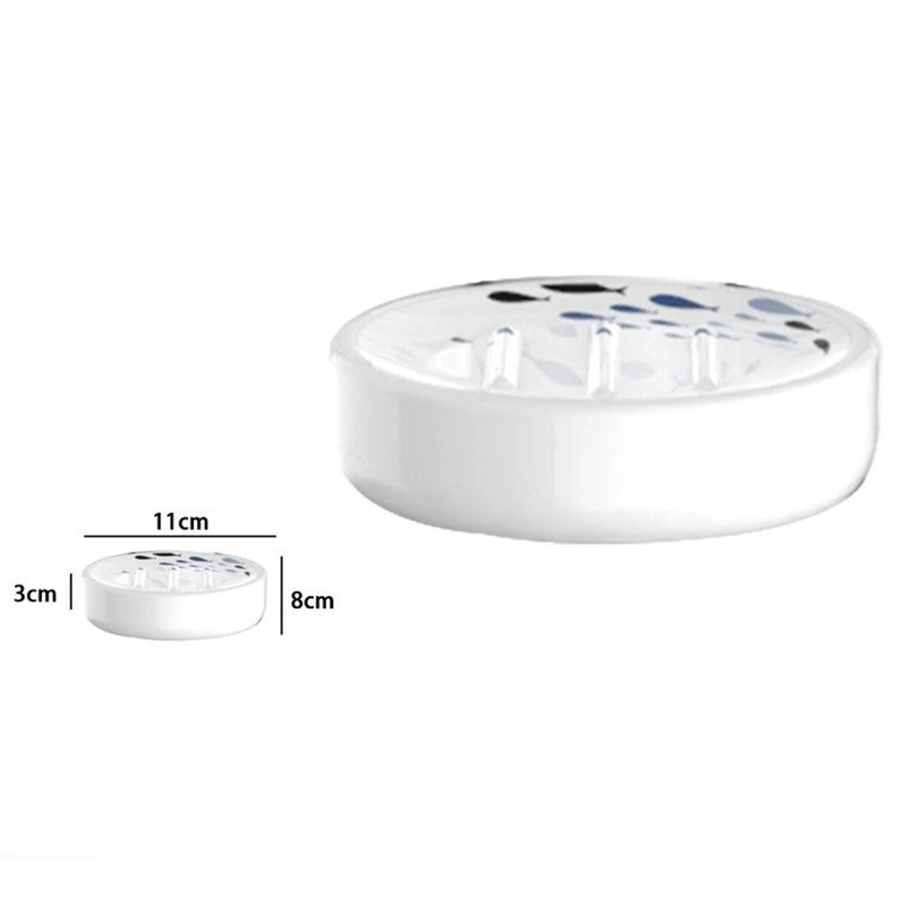 Trade Shop - Porta Sapone Saponetta Bianco Pesciolini Accessorio Per Bagno In Ceramica 69877 -
