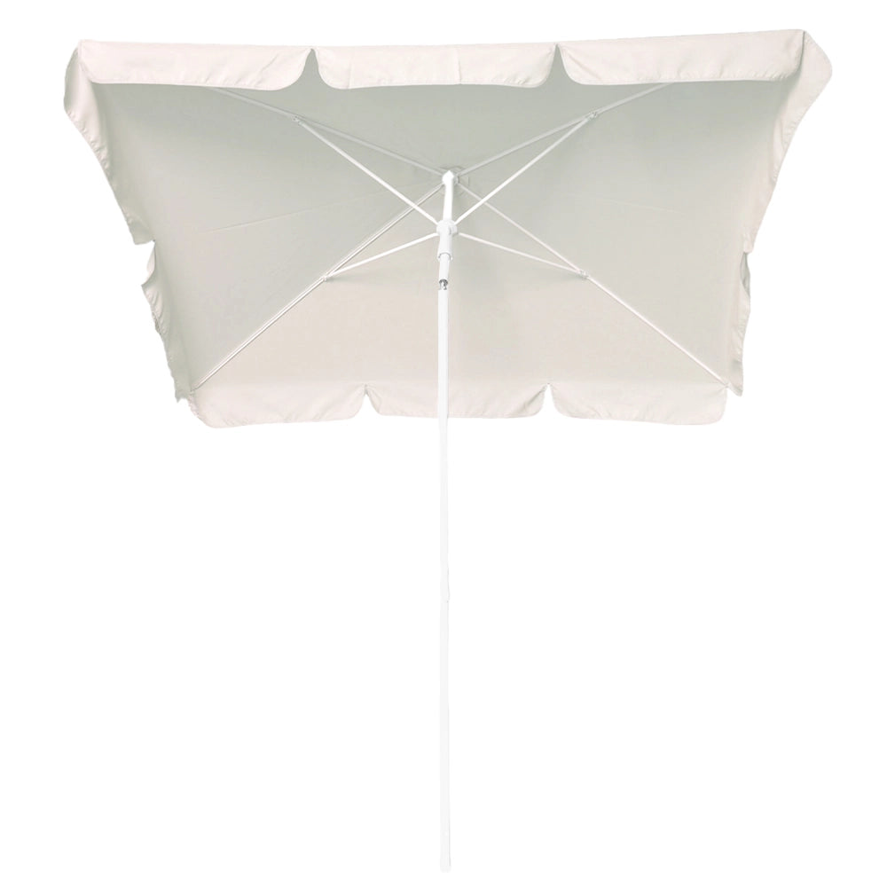 Ombrellone Maffei Art.113R ecru 185 x 125 x h 230 cm telaio in acciaio bianco