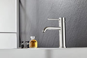 Rubinetto Bagno Design per Bagno con Acciaio Inossidabile | Laccato | Design Eterno e Moderno da Danimarca | Rubinetto a Manopola Singola per Bagno | Rubinetto per Lavabo | Alta Qualità e Durata