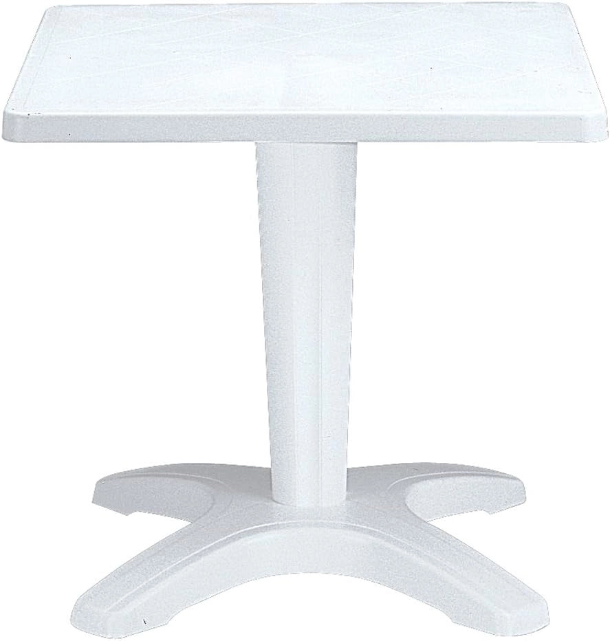 Green Boheme Zavor Greenpol - Tavolo quadrato con piano estraibile, 70 x 70 x 72 cm, colore: Bianco
