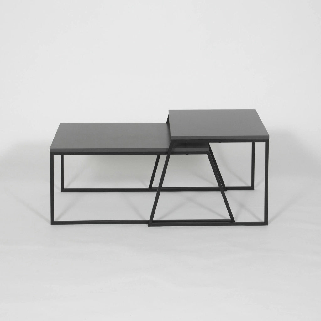 Menkent, Tavolino da Salotto Portariviste, 50x88x38h cm Nero