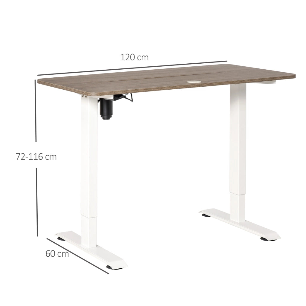 Scrivania Elettrica Regolabile Altezza ¨C Zephmum ¨C Bianco 120x60x72-116 cm