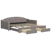 Divano letto | Sof¨¤ letto | Letto singolo Estraibile con Cassetti Tortora 100x200 cm Tessuto