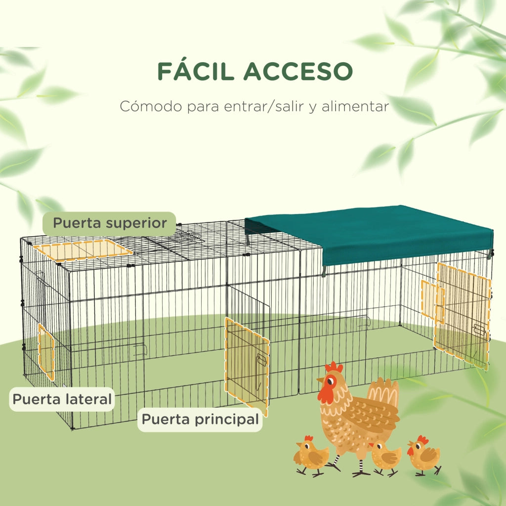 Gabbia per Animali Domestici ¨C zephmum ¨C Verde 220x85x70 cm