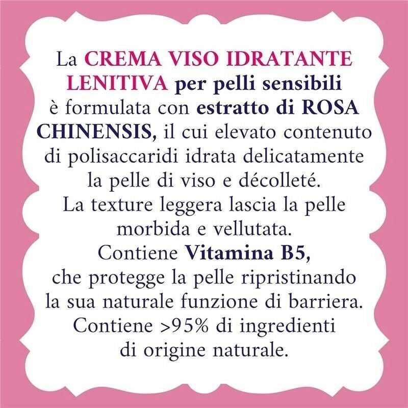 ACQUA ALLE ROSE CREMA VISO IDRATANTE LENITIVA CON ESTRATTO DI ROSA CHINENSIS 50 ML E VITAMINA B5