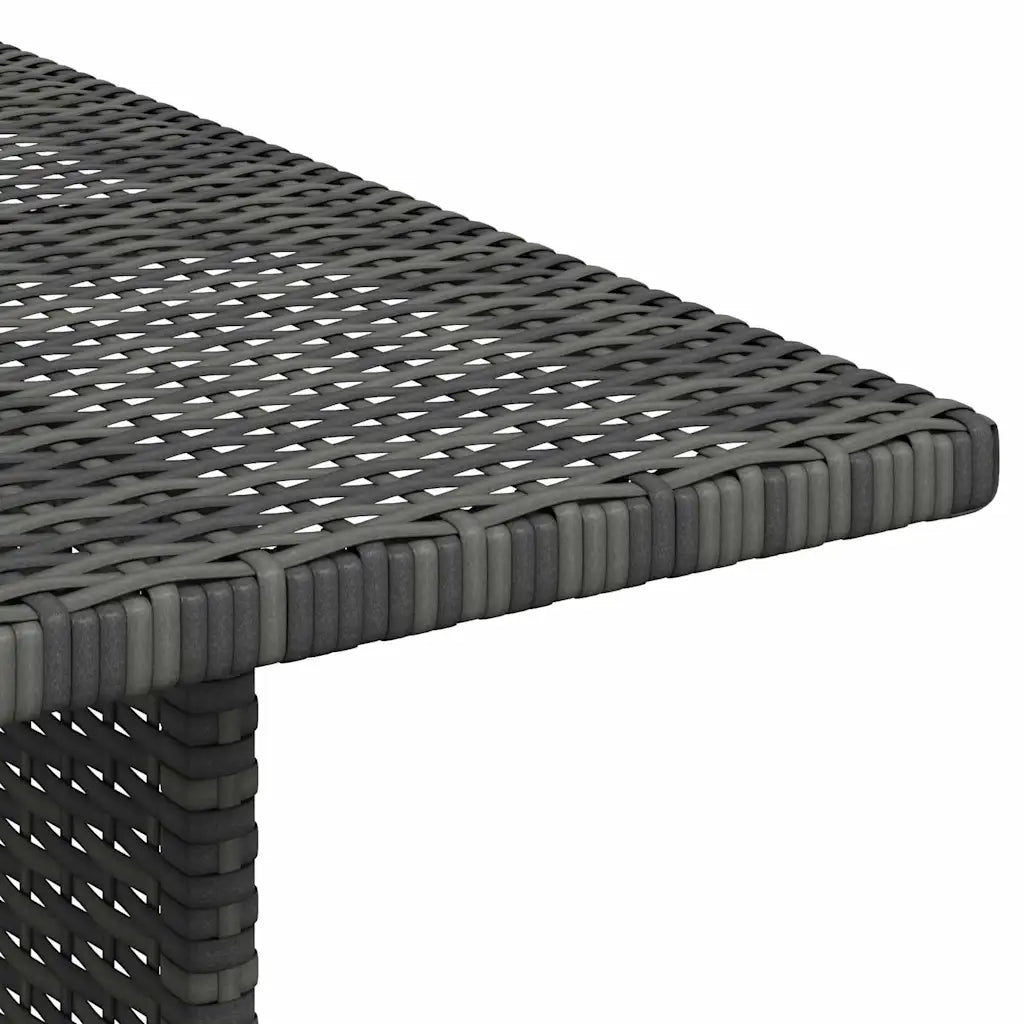 Tavolo da Pranzo da Giardino Grigio 110x70x65 cm in Polyrattan