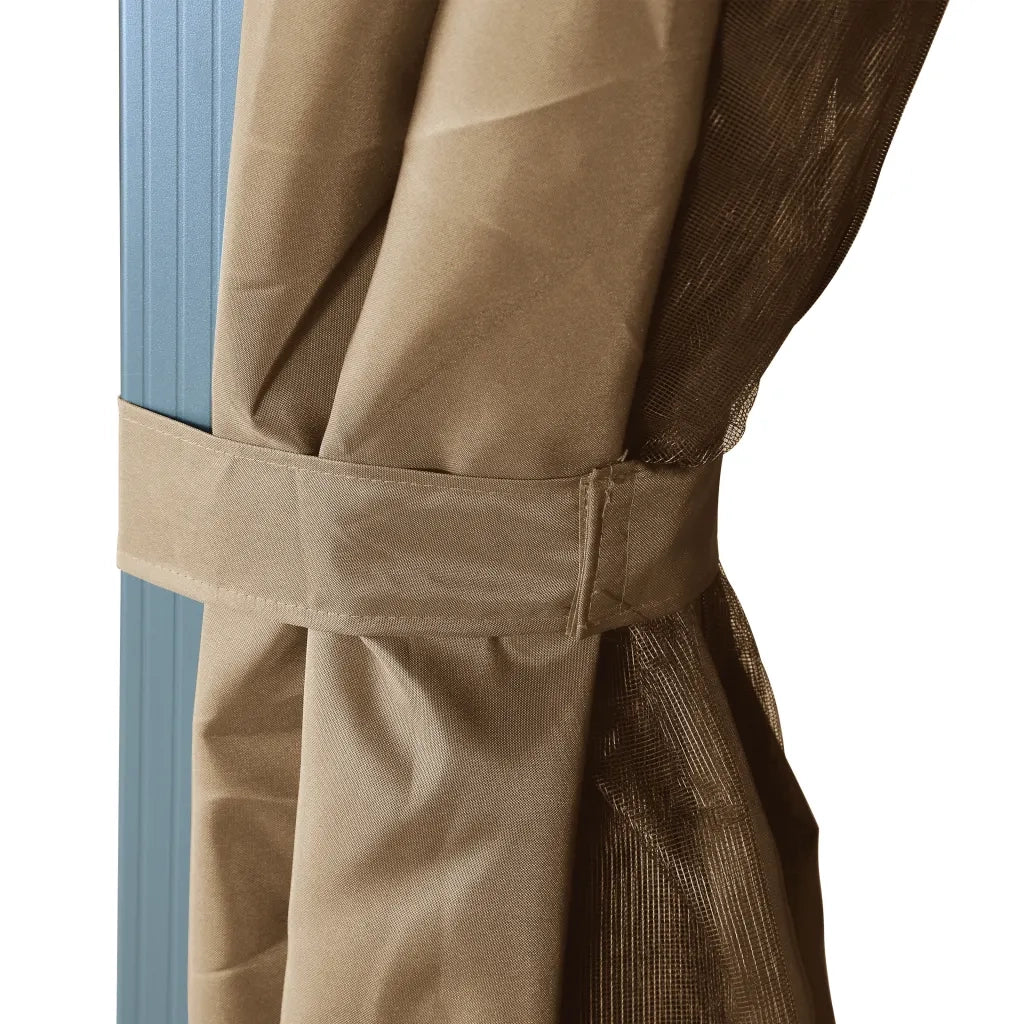 Gazebo con Tenda 400x300 cm Grigio Talpa in Alluminio 313894