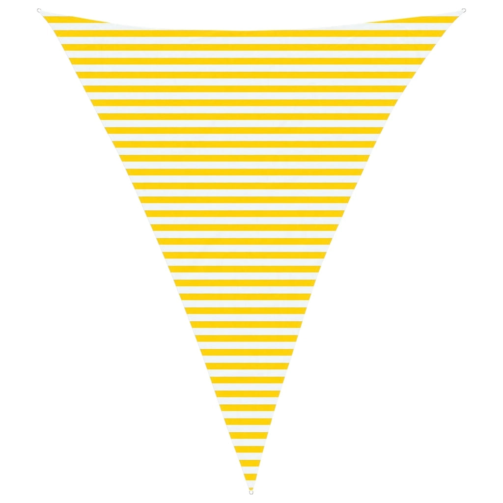 Vela Parasole | Telo Ombra | Vela da ombra solare Giallo e Bianco 4 x 5 x 5 m