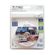 KIT STRISCIA LED 2.8W 1M IP65 CON ALIMENTAZIONE A BATTERIE E SENSORE MOVIMENTO PIR BIANCO CALDO 3000K