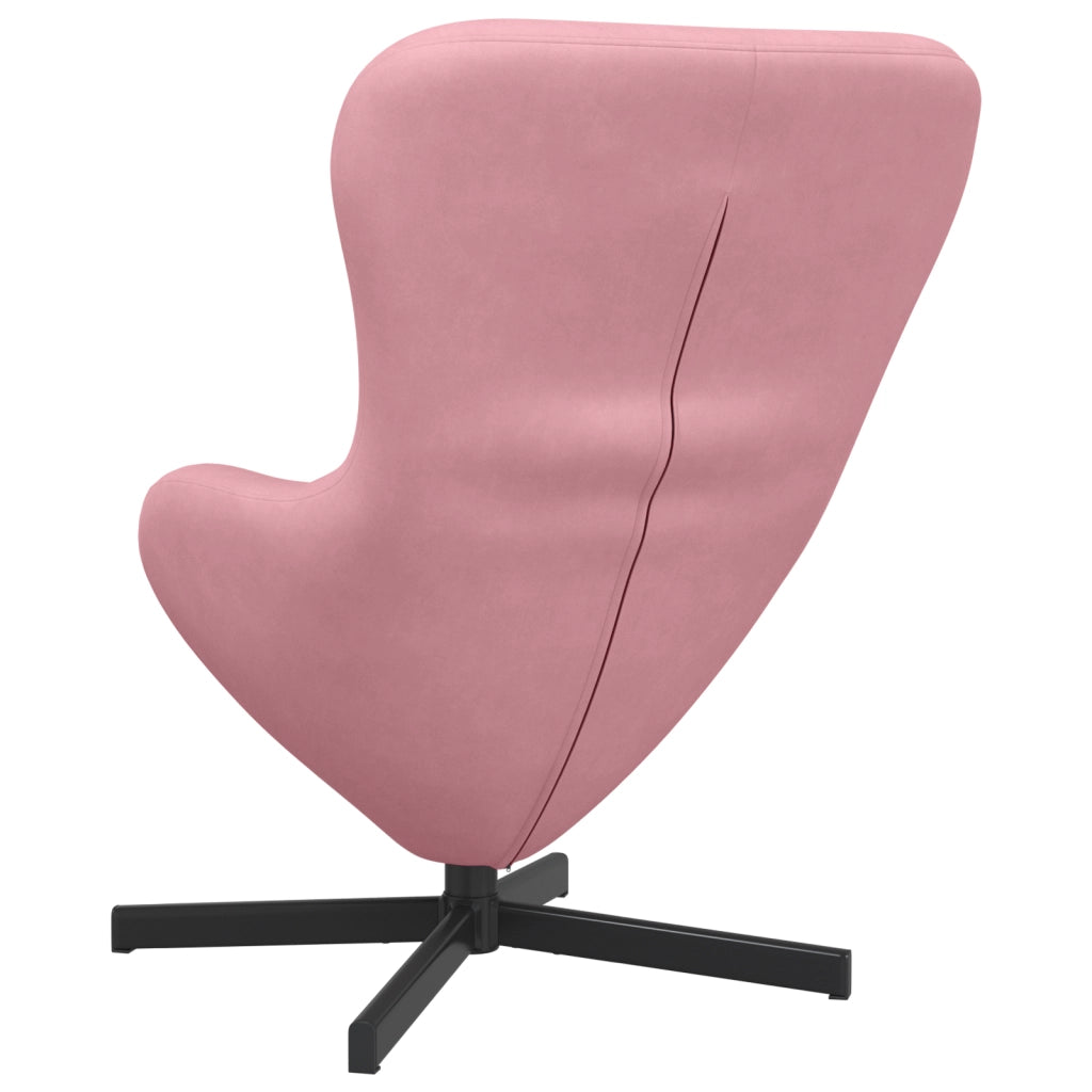 Poltrona a Uovo in Velluto Rosa