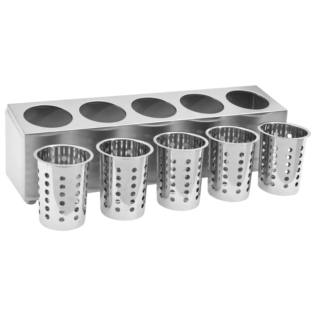 Portaposate con 5 Inserti Rettangolare in Acciaio Inox CFW5466835