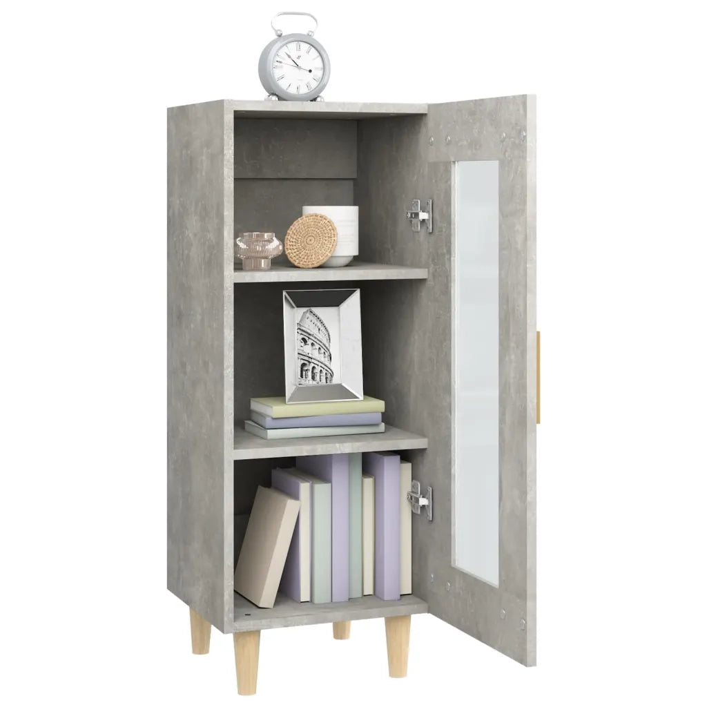 Credenza Grigio Cemento 34,5x34x90 cm in Legno Multistrato cod mxl 27121