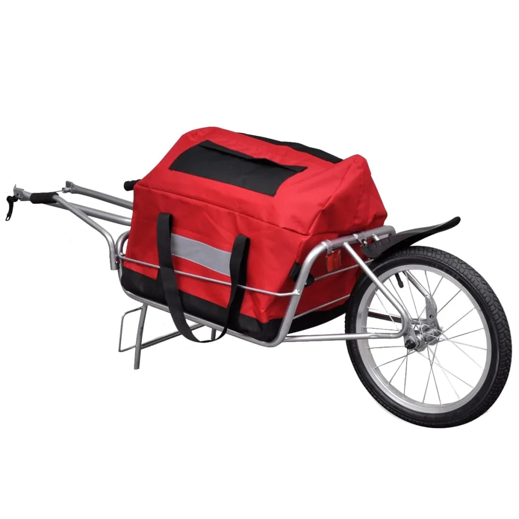 Rimorchio per bicicletta a ruota singola con borsa portaoggetti 02_0004491