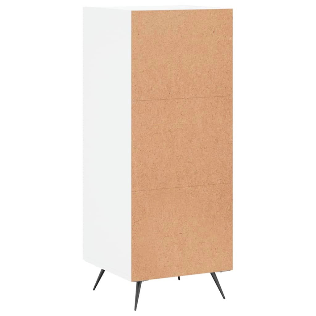 Buffet credenza cassettiera mobiletto mobile contenitore organizer per cucina soggiorno finitura lucida 34,5 x 34 x 90 cm legno ingegnerizzato bianco 02_0030628