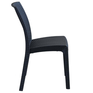 Sedia da Giardino Virginia 47x59x86 h cm in Wicker Antracite