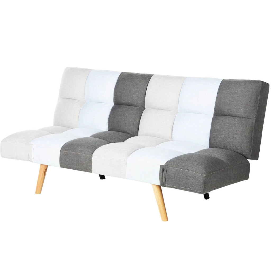 Divano letto 2 posti Vissland con braccioli regolabili Apertura Clic Clac Patchwork