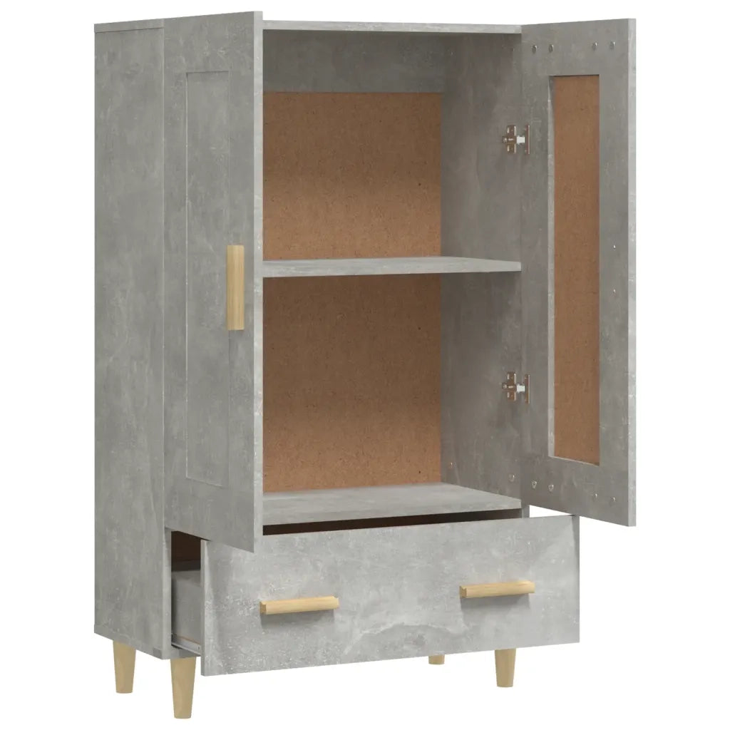 Credenza | Madia | Buffet da pranzo | Armadio da pranzo Grigio Cemento 70x31x115 cm in Legno Multistrato